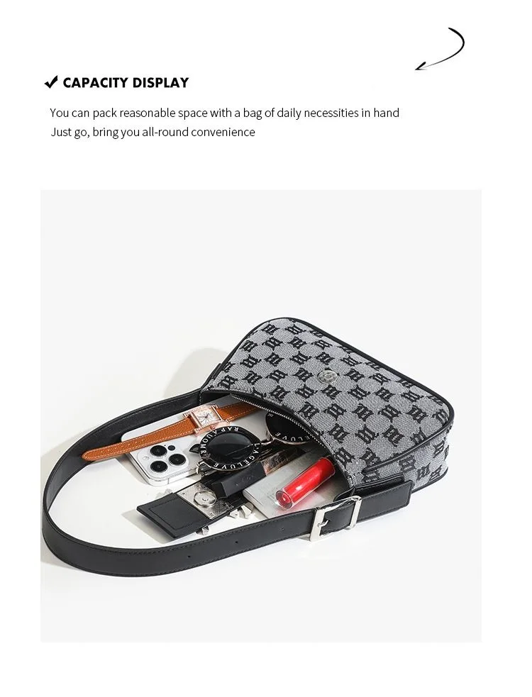 New Fashion Tote Bags for Women 2024 MISBHV Handbags Large Capacity Pu Leather Shoulder Female Casual Underarm Bag designer bag