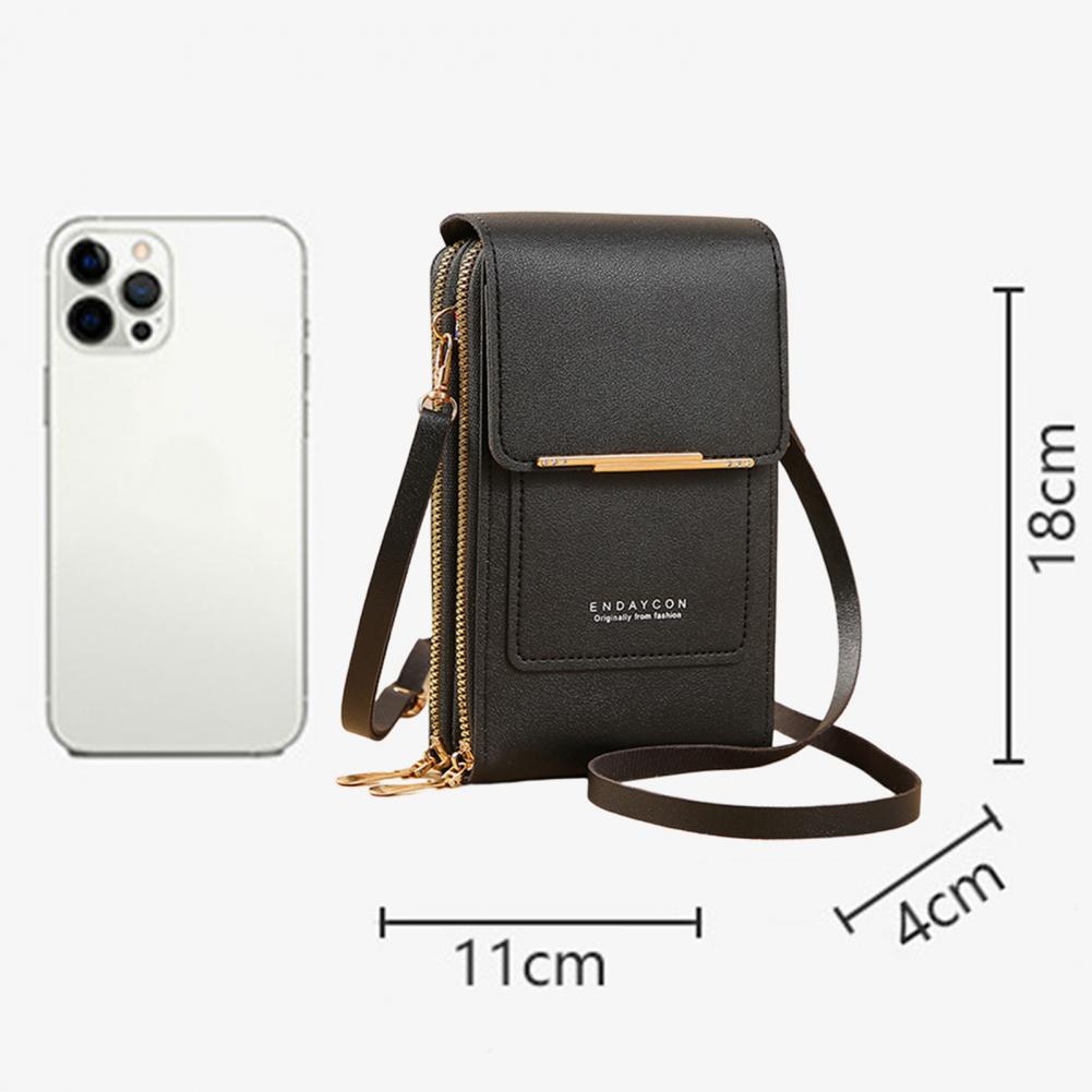 Women's Handbag Touch Screen Cell Phone Purse Shoulder Bag Female Cheap Small Wallet Soft Leather Crossbody Wallet Daily Use