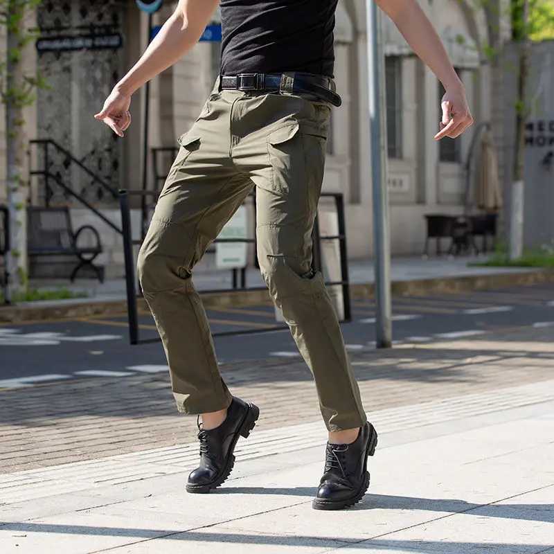 Cargo Pants Soft Shell Charge Outdoor Pants Ix7 Tactical Pants Mens Elastic Loose Military Camouflage Quick Drying Pants LX241107