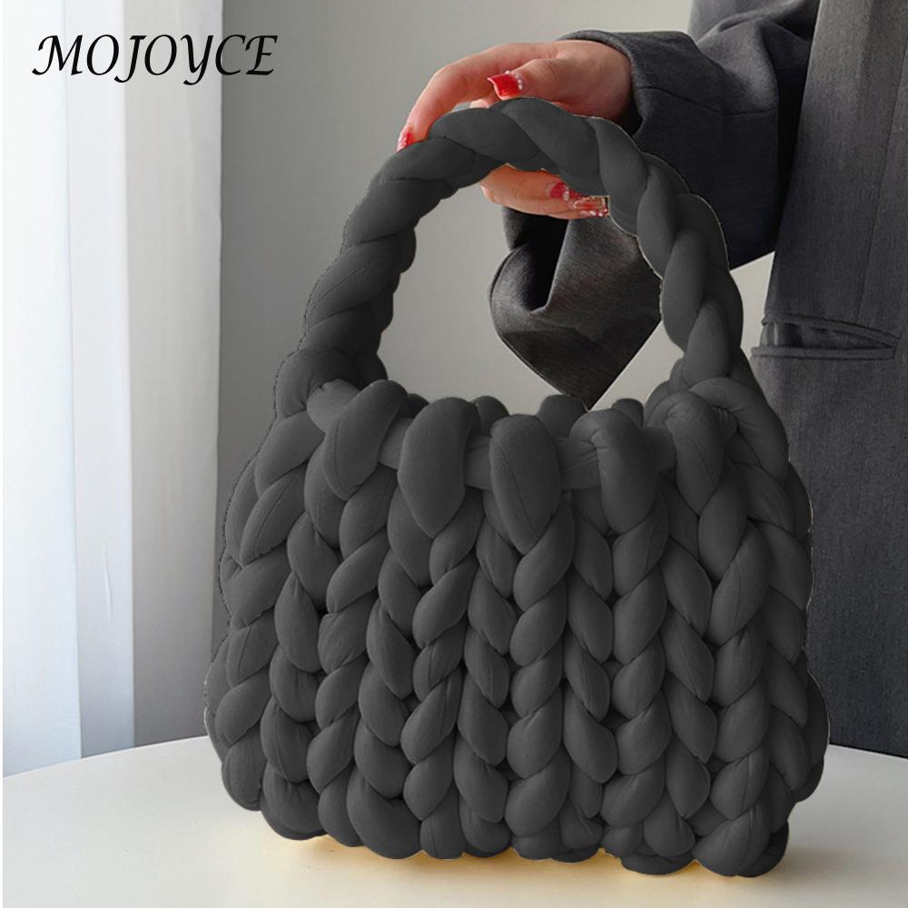 Shoulder Bag Hand-woven Female Casual Tote Icelandic Wool Fashion Soft Lightweight Breathable Holiday Gifts for Travel Party