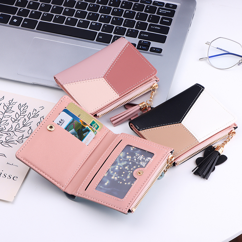 1Pc Short Tassel Wallet Women Fashion Zipper Purse Mini Coin Purse Female Money Pocket Small Card Holder Bag Girl Clutch Bag