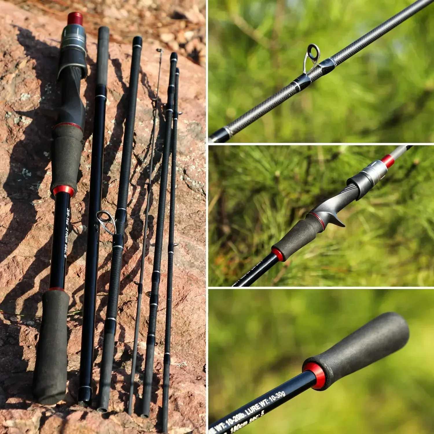 Sougayilang casting fishing rod reel set 1.8/2.1m Caen fiber casting fishing rod and reel with a maximum drag of 8kg equipped with low-frequency Parke