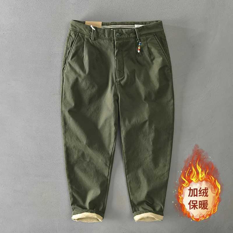 ZOENOVA Winter Mens Pants High Quality Cotton Vintage Casual Man Trousers Thick Flacee Cargo Pants Male Brand Men Clothing LX241107