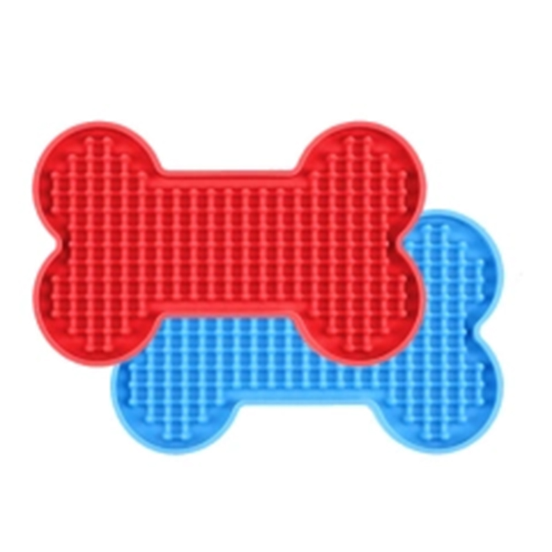 Suction Base Bone Design Pet Licker Pad - Enhanced Slow Eating Solution for Dogs and Cats