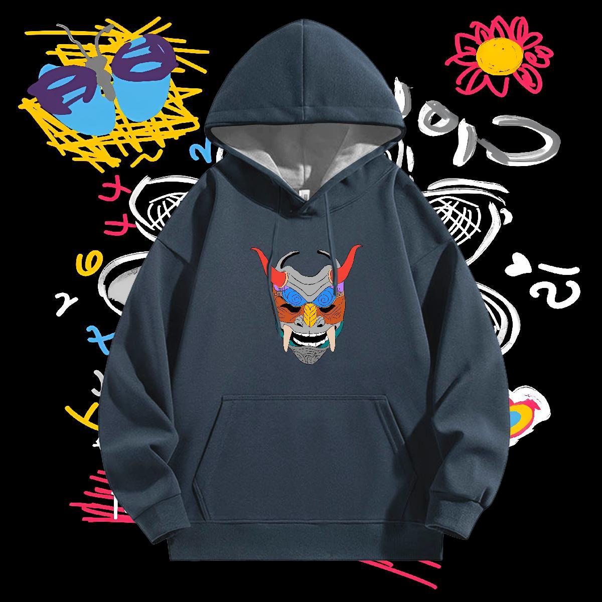 Fashion Men's Hooded Sweatshirt Long Sleeve Soft TOP Quality Men Hoodie DIY Anime Tops Hoody Y2K Velvet Thick