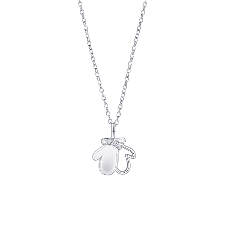 Christmas Collection Women's Hollow Hand Glove Pendant Necklace - Unique Design