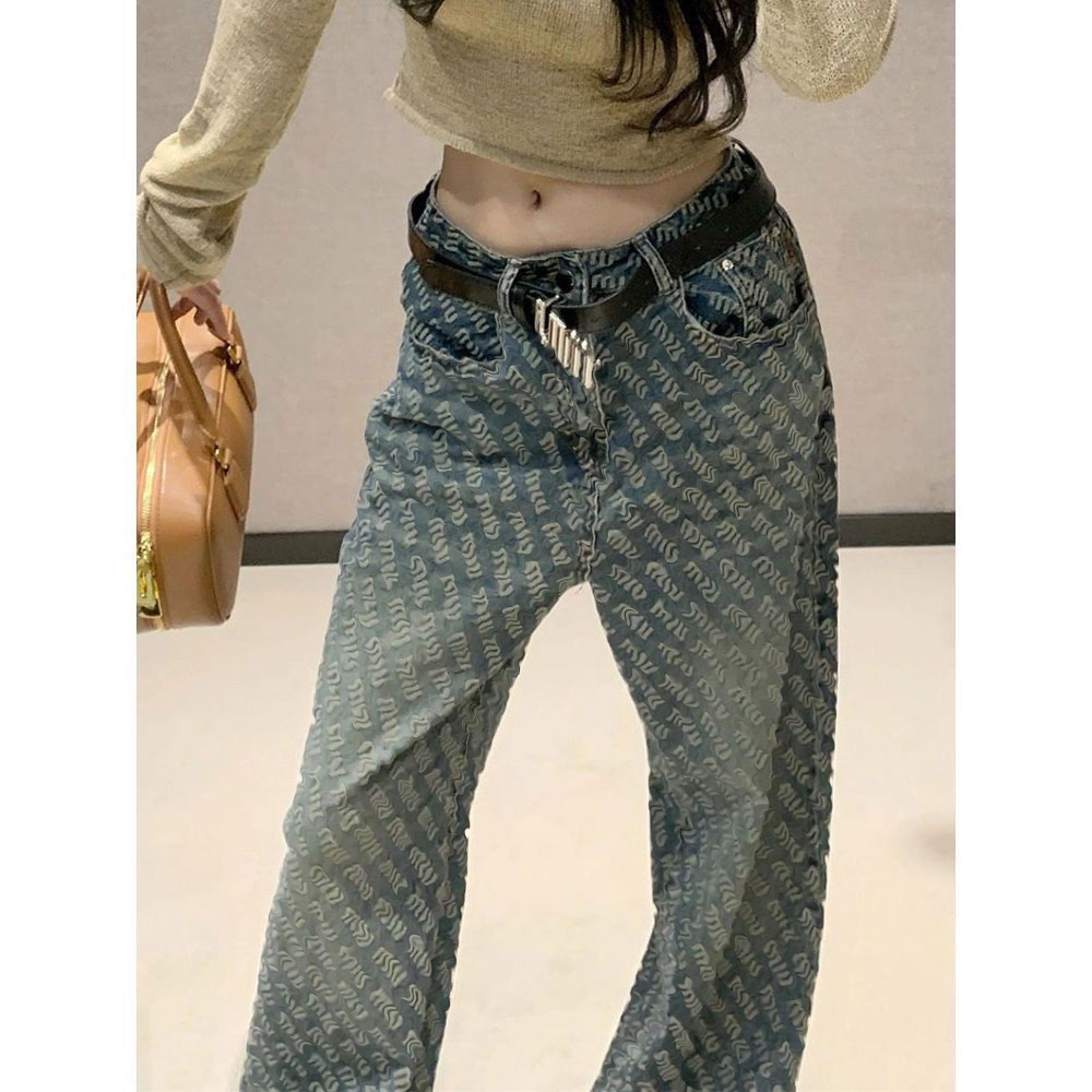 Women's Jeans Previous Jeans Womens Designer Trouser Legs Open Fork Tight Capris Denim Trousers Fleece Thicken Warm Slimmi Jean Pants Brand Women Clothi Embroidery