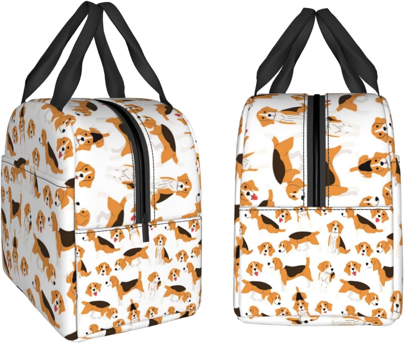 Beagle Dog Lunch Bag Insulated Water-Resistant Tote Bag Reusable Lunch Box for Picnic Travel
