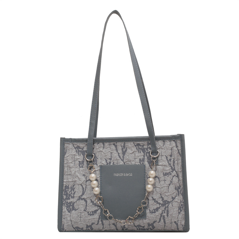 Fashion Casual Female Handbags Underarm Zipper Purse Luxury Ladies Pearl Chain Shoulder Bag Large Capacity Women's Tote Bags