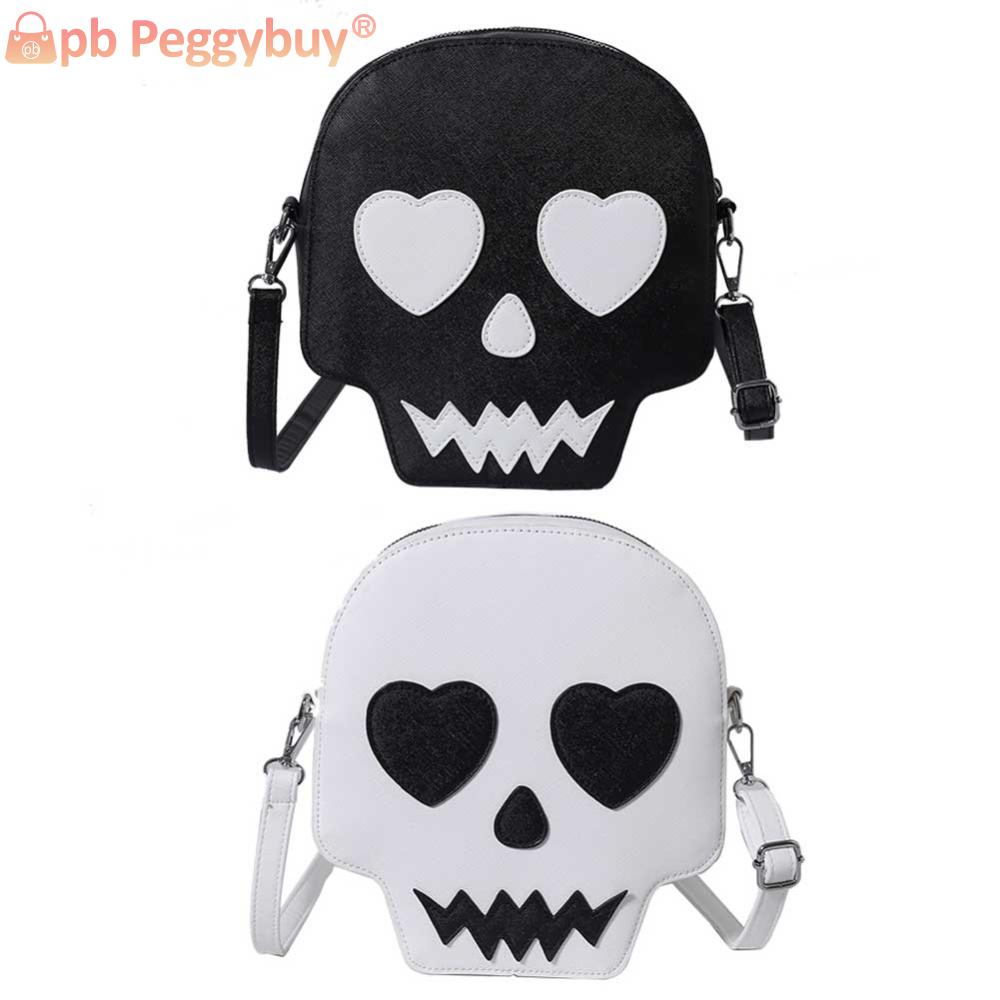 PU Skeleton Bag Creative Crossbody Wallet Novelty Shoulder Bag Skull Coin Purse Funny Messenger Bag Halloween Ghost Purse