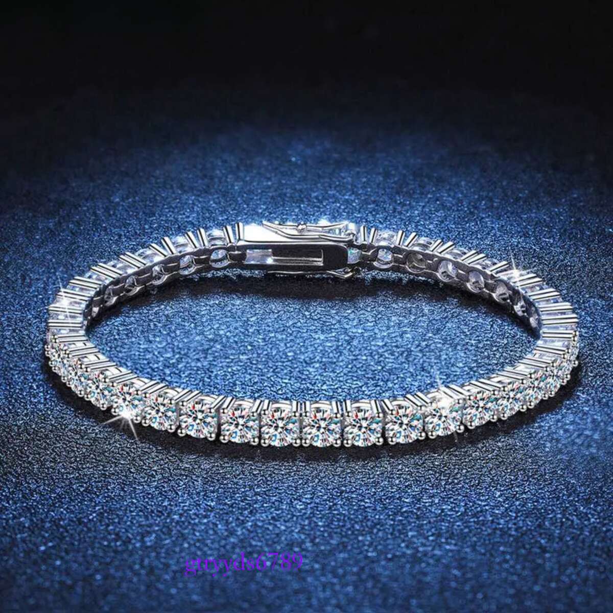 2mm-5mm VVS Dia for Womens Sterg Sier Lab Grown Moissanite Tennis Bracelet