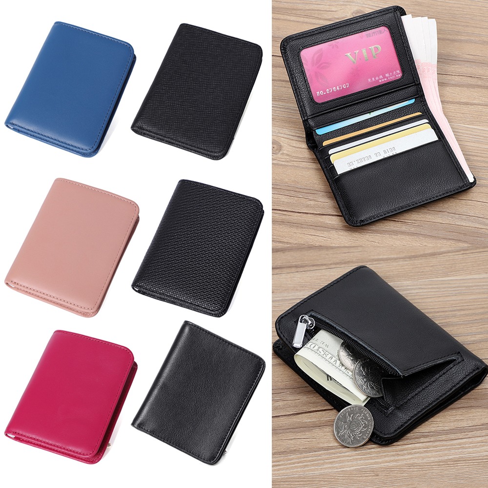 Durable Genuine Leather Slim Men Wallet Multi-card Portable Thin Pocket Wallet Large Capacity Small Coin Purse Men