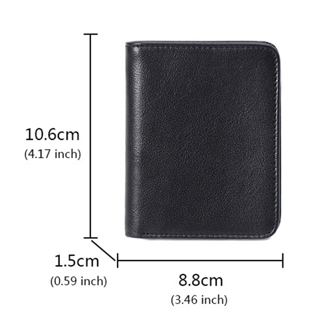 Durable Genuine Leather Slim Men Wallet Multi-card Portable Thin Pocket Wallet Large Capacity Small Coin Purse Men