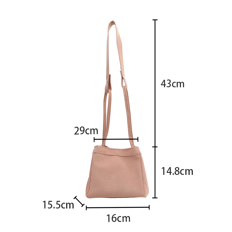 New Fashion Solid Color Underarm Handheld Crossbody Water Bucket Women's Bag