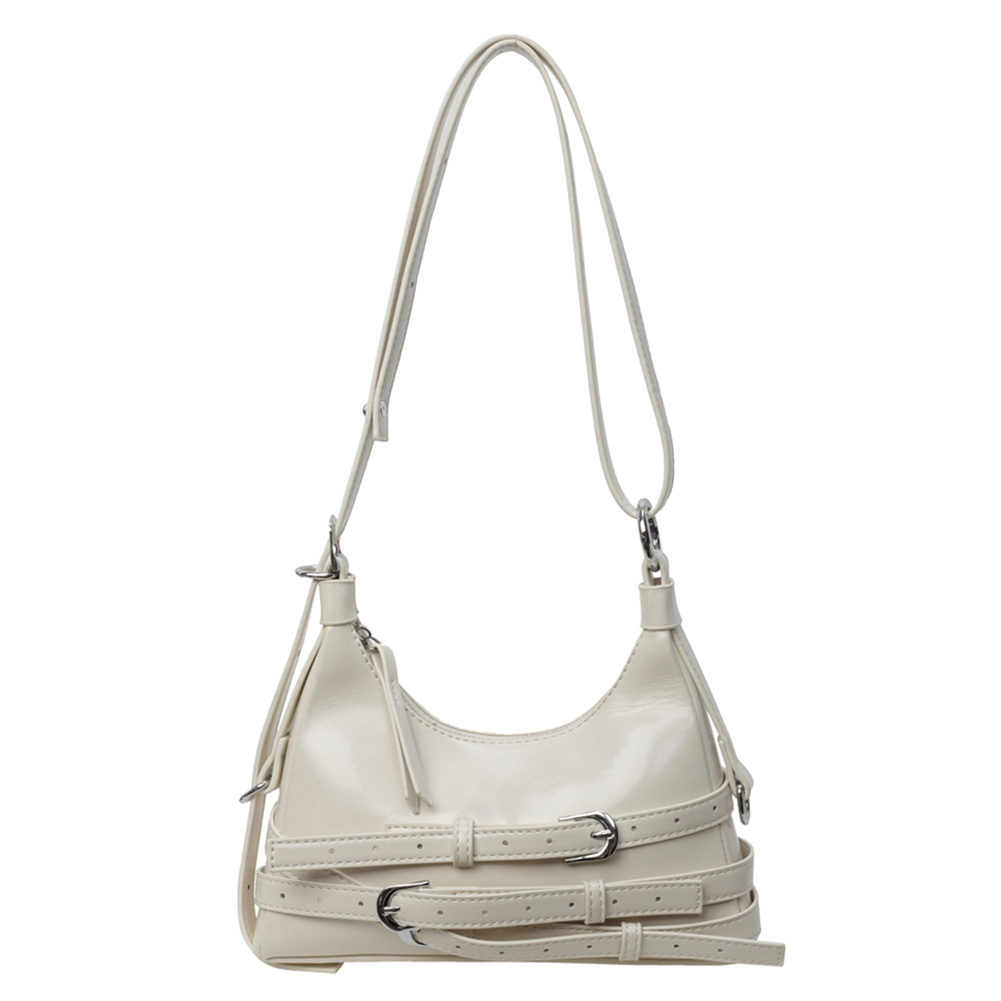 Women PU Stylish Underarm Bag Zip Closure Trendy Crossbody Bag Large Capacity Casual Handbag Adjustable Strap Chic Hobo Bag