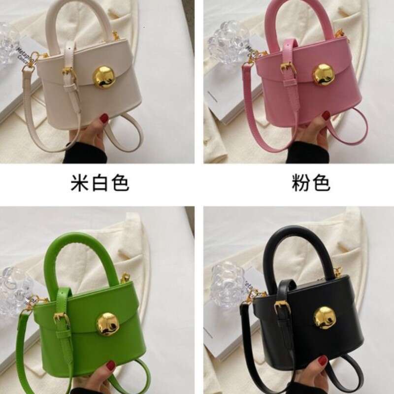 Vintage Black Messenger Women Retro Leather Handle Bucket Bag Purse Ladies Fashion Versatile Crossbody Bags Bolsos