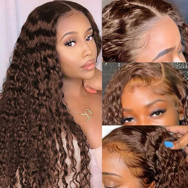 13x4 Curly Lace Front Simualtion Human Hair Wigs 40 Inch For Black Women Pre Plucked Brazilian Deep Wave Frontal Wig Synthetic Black Hd Lace Wig