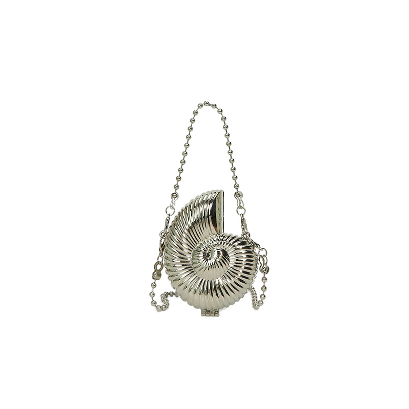Conch Shape Evening Clutch Purse Chain Strap Fashion Evening Bags Stylish Shoulder Bag Small Elegant Handbag Wedding Party Bag