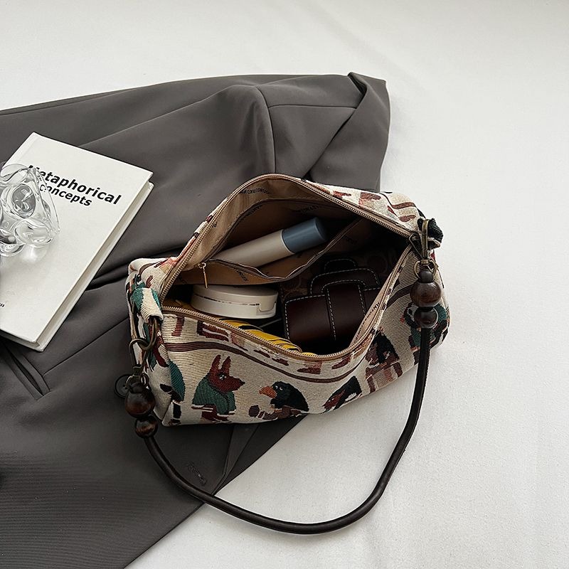 Original Pharaoh Bag Jacquard New Fashion Retro Tote Casual Shoulder Large Capacity Handbag Embroidery Vintage Bags for Women