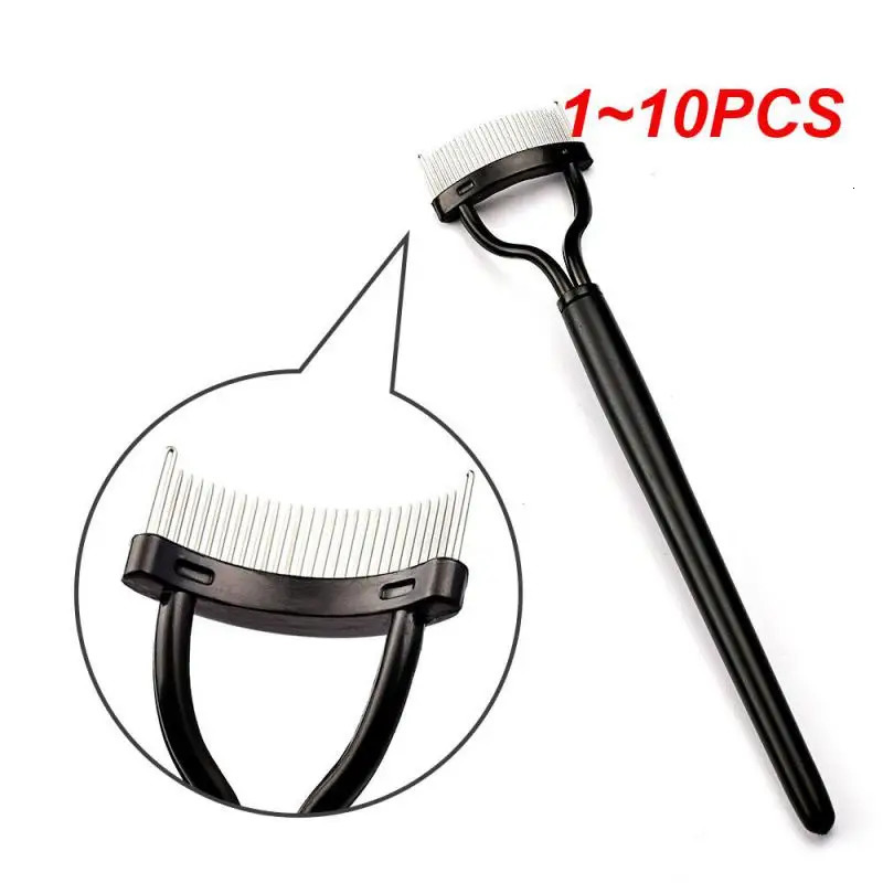 1-10 eyelash curler beauty makeup eyelash separator foldable metal eyelash brush comb eyelash curler beauty makeup tool 241107