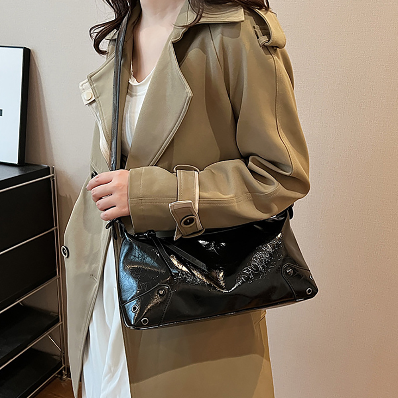 2024 New Women's Square Bags Retro Versatile Pu Leather Female One Shoulder Bag Autumn Winter Casual Commuting Crossbody Purses