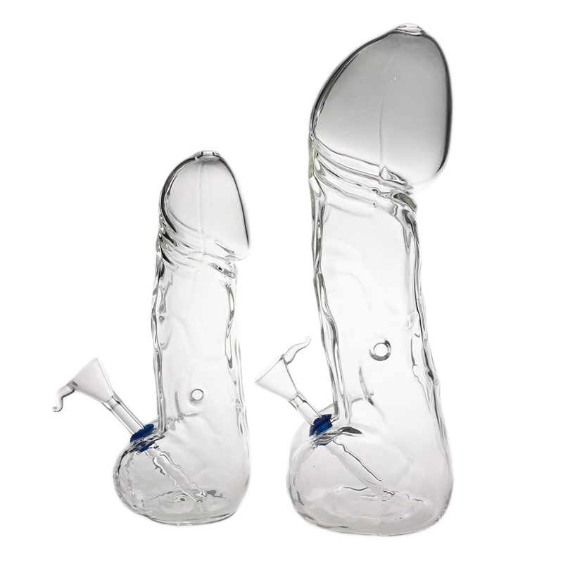 7.7/10 Inch Male Penis Glass Model Bong Water Pipe with Downstem Bowl Smoking Tube Thick Pyrex Heady Glass Bongs