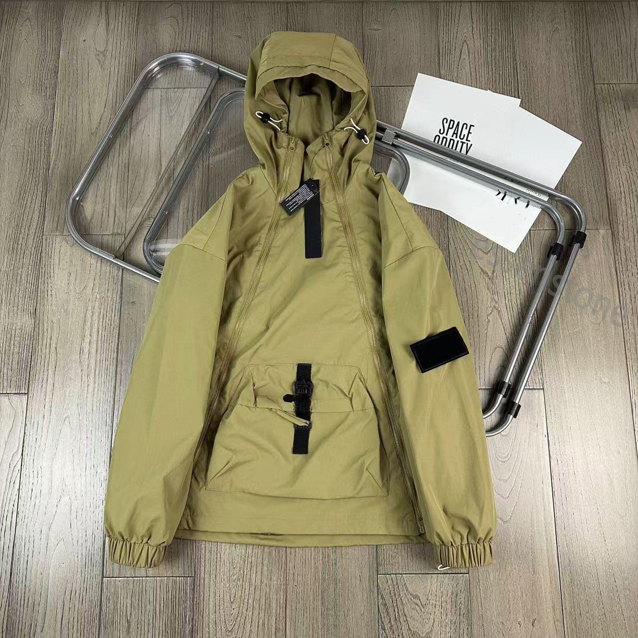 Men's jackets Designer jacket green long sleeve zipper Badges women islands jacket casual coat windbreaker embrodiery autumn coats jacket asian size S-4XL