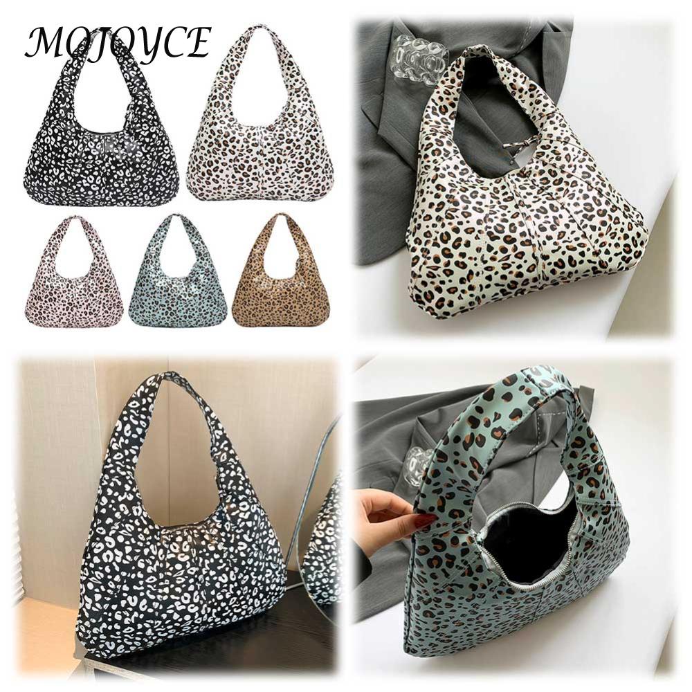Leopard Print Crescent Shoulder Bag PU Leather Hobo Bag Ladies Underarm Bag for Women Work Shopping Travel