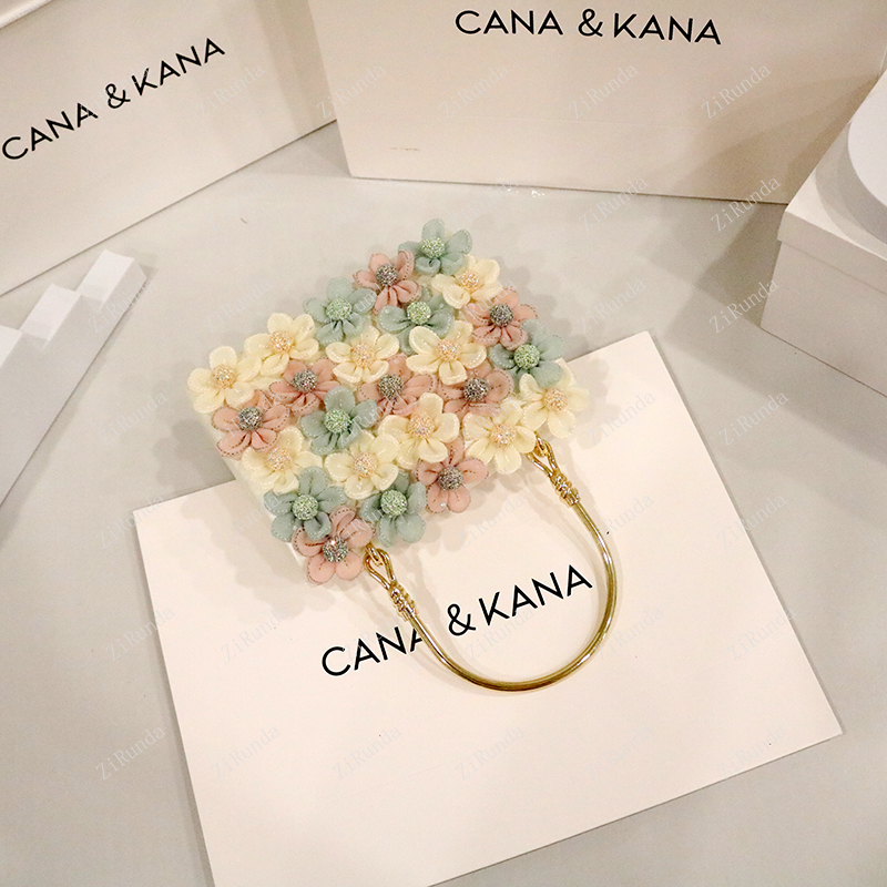 Fashion versatile foreign style flower fairy autumn new trendy women's bag single shoulder portable messenger bag chain