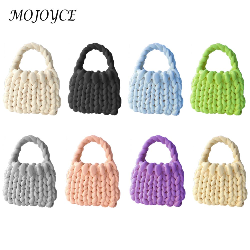 Shoulder Bag Hand-woven Female Casual Tote Icelandic Wool Fashion Soft Lightweight Breathable Holiday Gifts for Travel Party