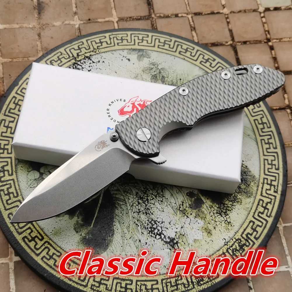 JUFULE New Hinderer XM18 Titanium Manual Ceramic Bearing Logo 20CV Tactical Pocket Camping Hunting Outdoor EDC Tool Folding Knife X241108