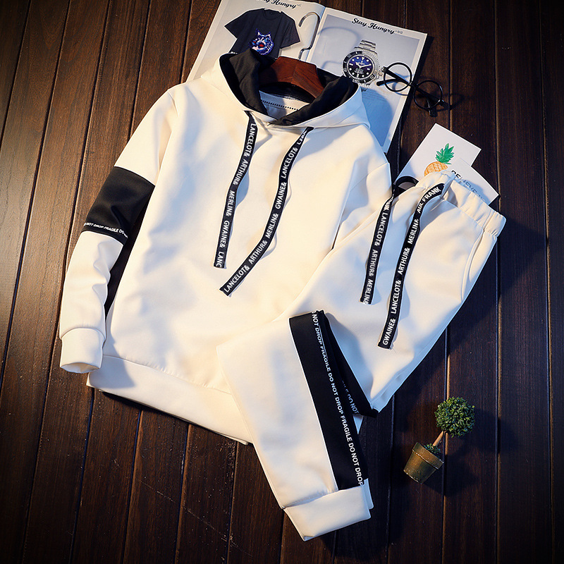 Men's Tracksuits Fall/Winter Luxury Letter Print Set Workout Hoodie Sportswear Sweatshirt Pants Sports Jogging 2 Piece