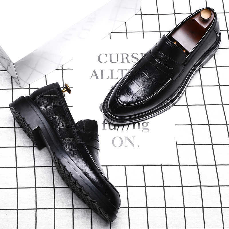 Men Dress Shoes Autumn Winter Business Leather Shoes Formal Height Casual Shoes Pointed Soft Soled Mens Shoes 241009