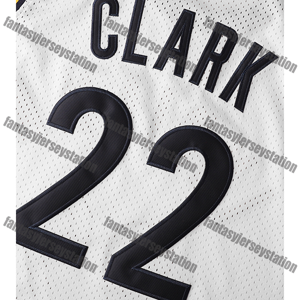 Stylish Comfy Clark Basketball Jersey - Classic Sleeveless Breathable Tank Top with Embroidered Letter & Number 22 White- Men's Fashionable Sport