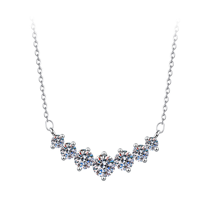 2024 Ins Top Sell Lover Pendant Simple Fashion Jewelry 925 Sterling Silver Round Cut White 5A Cubic Zircon CZ Diamond Elegant Tennis Women Clavicle Ne