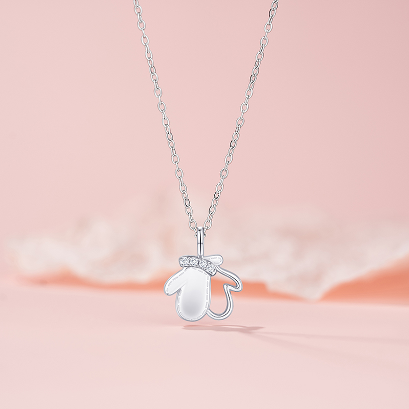 Christmas Collection Women's Hollow Hand Glove Pendant Necklace - Unique Design