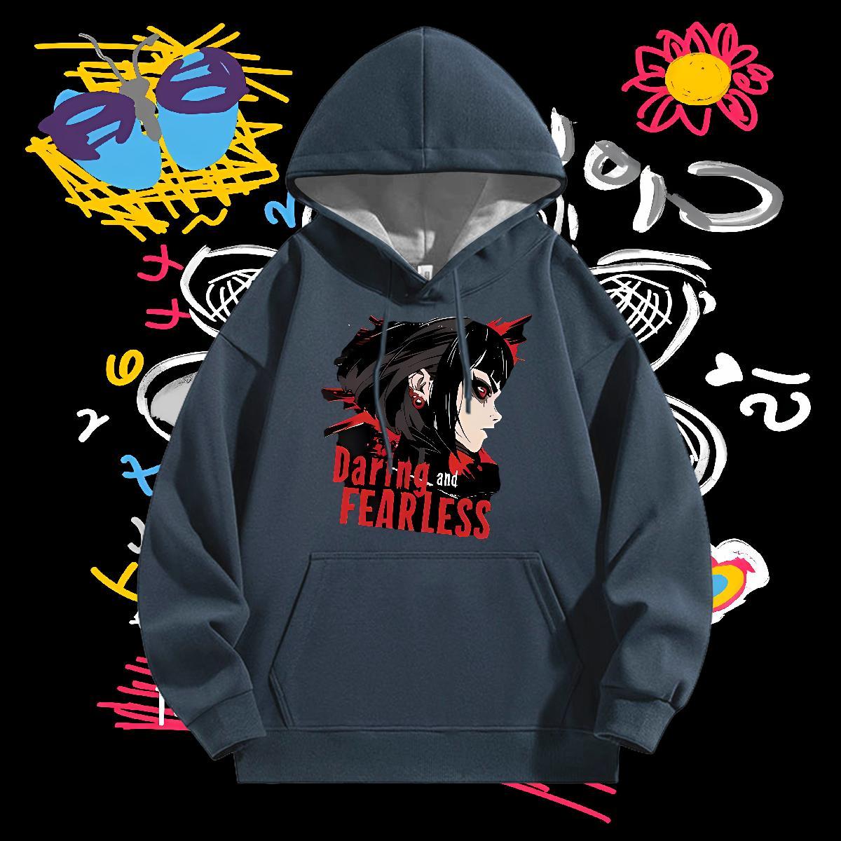 Stylist Hoodie Men Hooded Collar Long Sleeves Loose Hoodie Pullover Floral Print Clothings Home Outdoor Tech Fleece