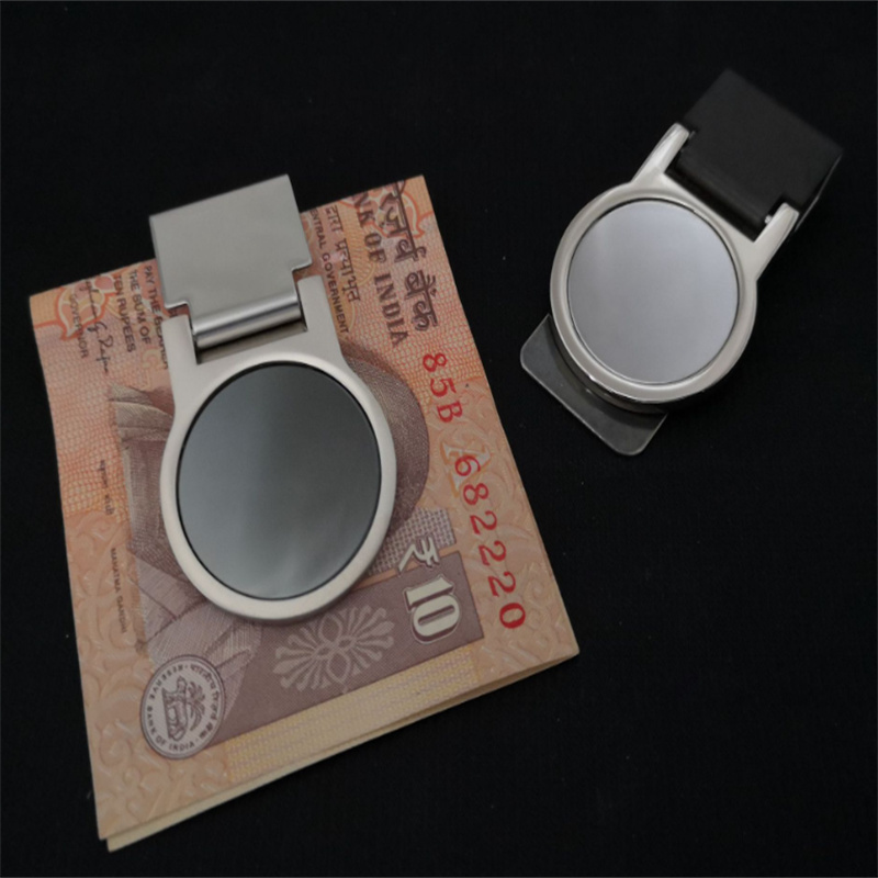 Custom Lettering Stainless Steel Metal Money Clip Simple Dollar Cash Clamp Holder Quality Money Clip Wallet For Men Women