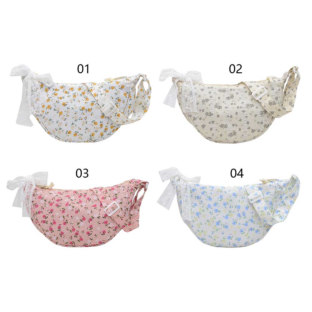 Women Floral Shoulder Bag Large Capacity Flower Crossbody Bag Adjustable Strap Simple Tote Handbag Girls Outdoor Daily Bag