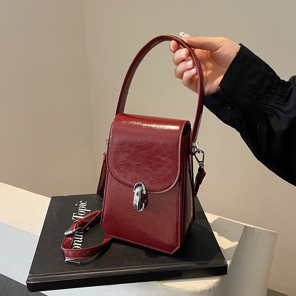 PU Leather Small Crossbody Bag Adjustable Strap for Women Phone Purse Magnetic Closure Wallet Pouch Clutch Purse for Work Travel
