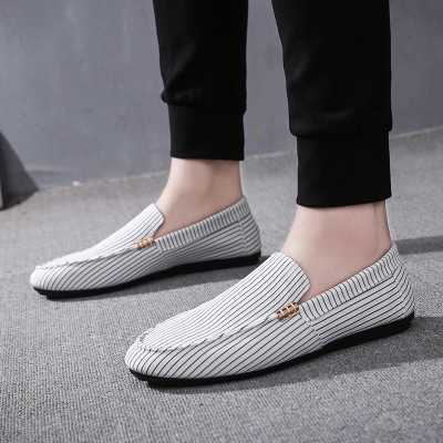 Doudou Shoes Men Slip Lazy Mens Shoes Korean Fashion Shoes Mens Casual Shoes Youth Kwai Red Mens Doudou Shoes