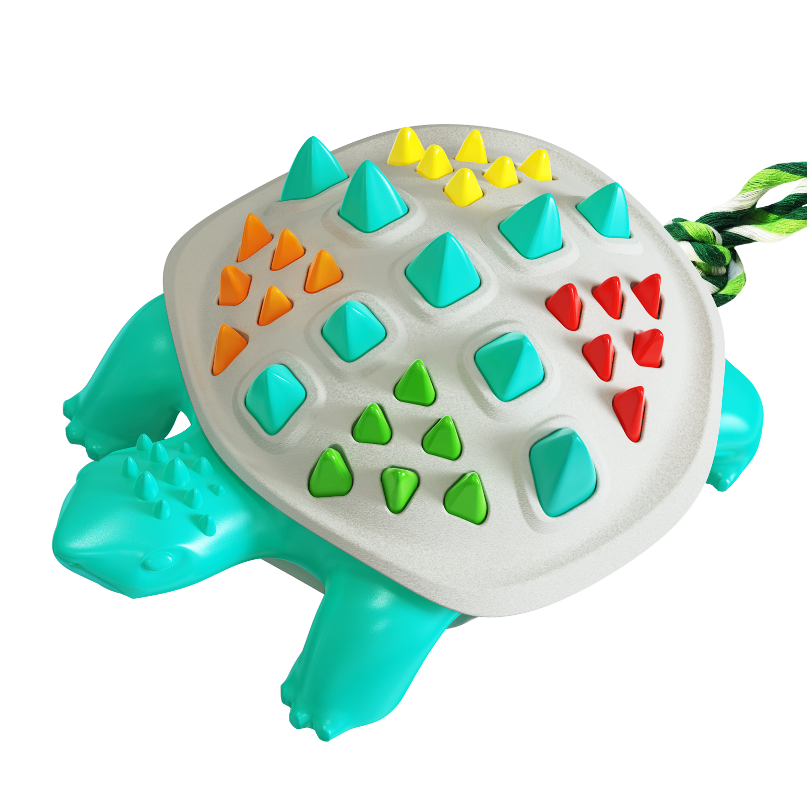 Original Manufacturer Pet Dog Chew Toy Bite Resistance Multi Color Turtle Shape Dog Teeth Clean Grinding Toys