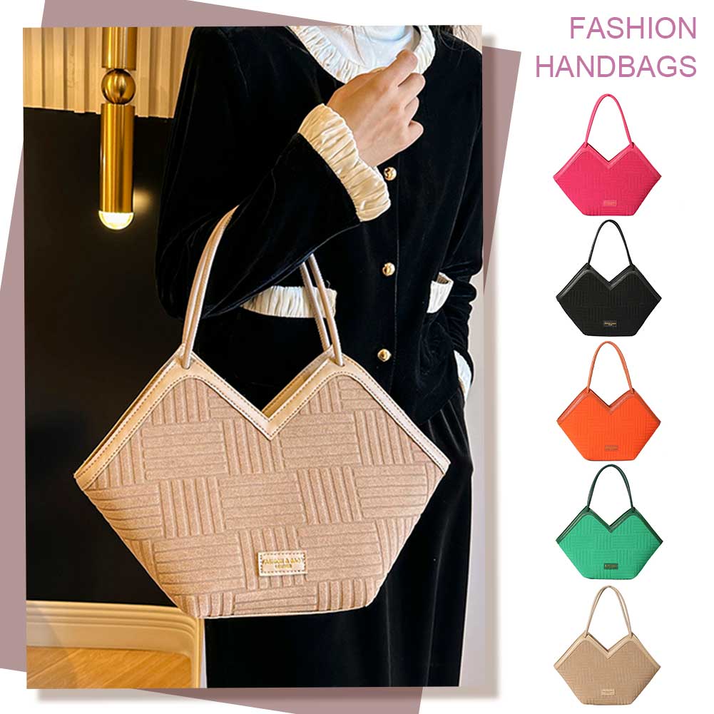 Women Heart Shape Shoulder Bag PU Leather Fashion Tote Handbag Solid Color Casual Top Handle Bag Daily Bag for Female