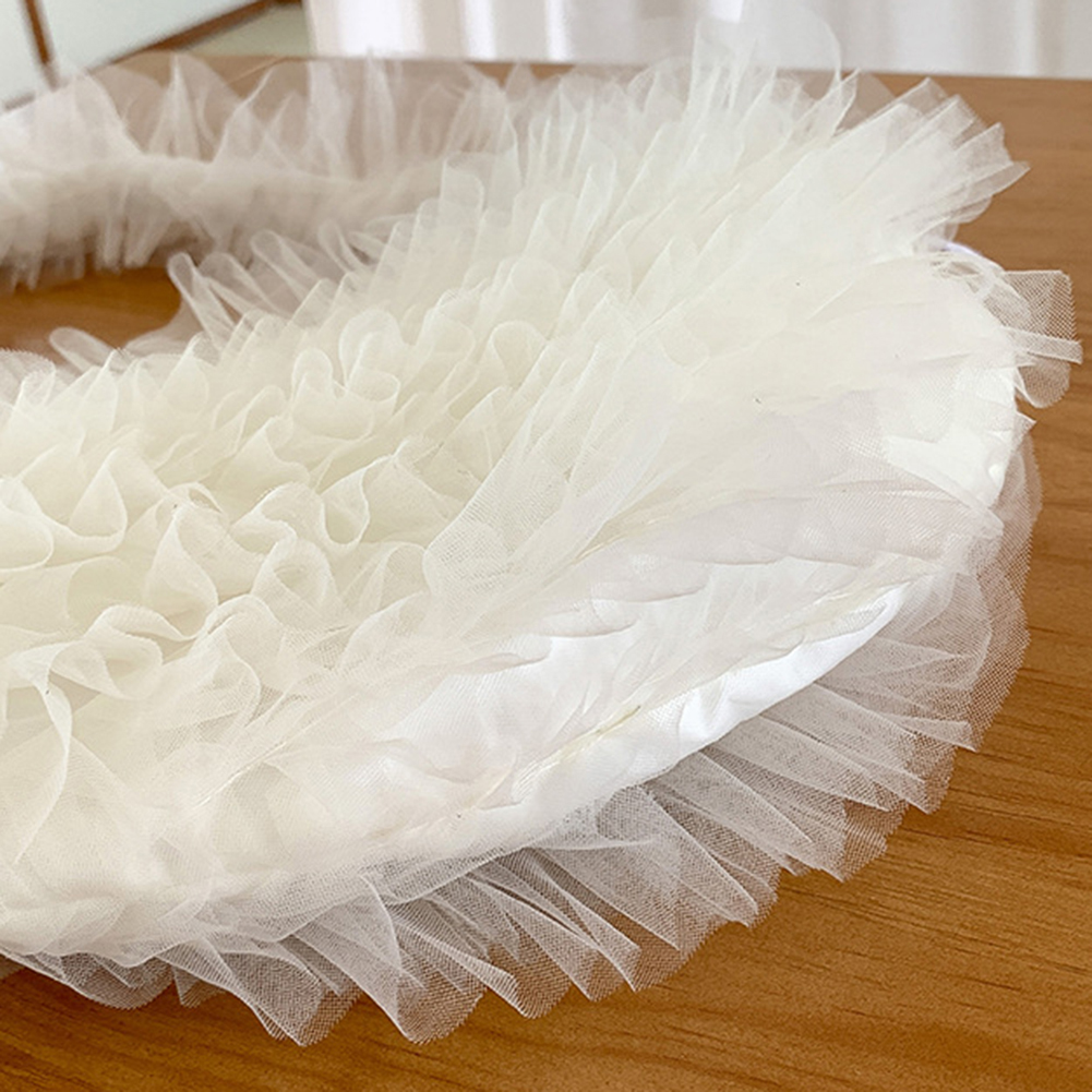 Women Lace Pleated Handbag Solid Color Ruched Tote Handbag Large Capacity Fashion Underarm Bag for Party Wedding