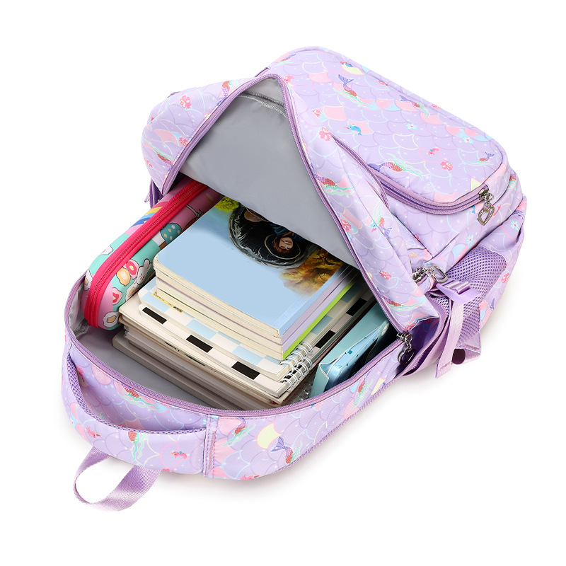 Cute Princess Backpack for Girls Kids Bookbag Elementary Student Backpack Children 3Pcs School Bag with Lunch Bag Pencil Case