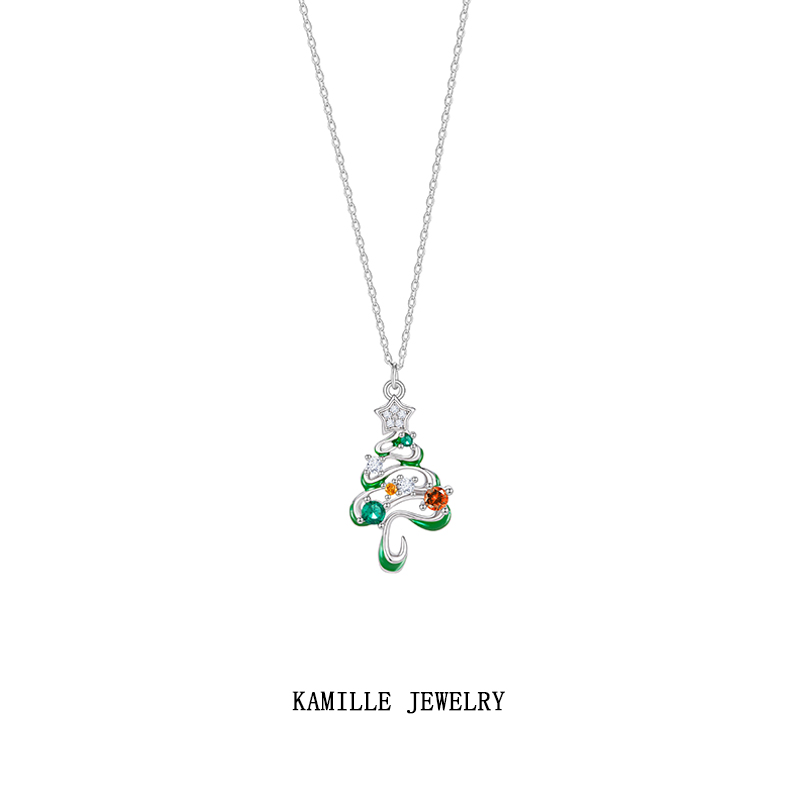 Elegant Women's Christmas Star Necklace Featuring Sparkling Zircon Stones