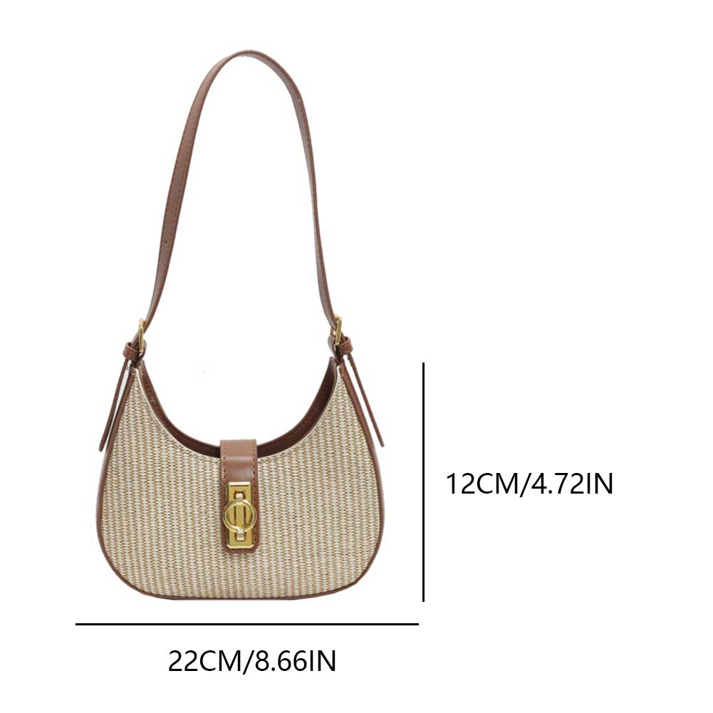 Crescent Shoulder Bag Solid Color Crossbody Bag Luxury Designer Fashion Handbag for Women Work Shopping Travel