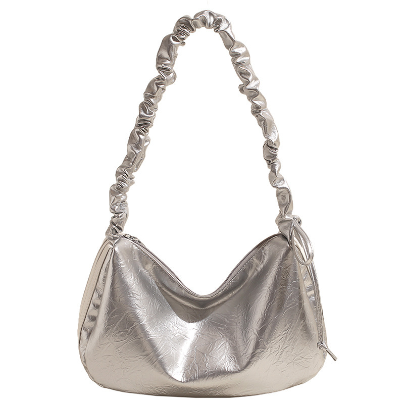 Brand Designer PU Leather Women's Shoulder Bag Retro Drawstring Crossbody Bag Pillow Handbag