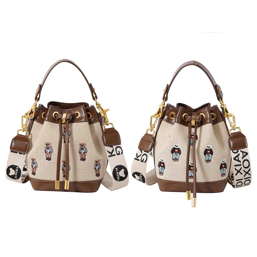Shoulder Bag for Women Embroidered Top Handle Handbag Removable Strap Crossbody Bag Tote Handbag Commuter Travel Bag