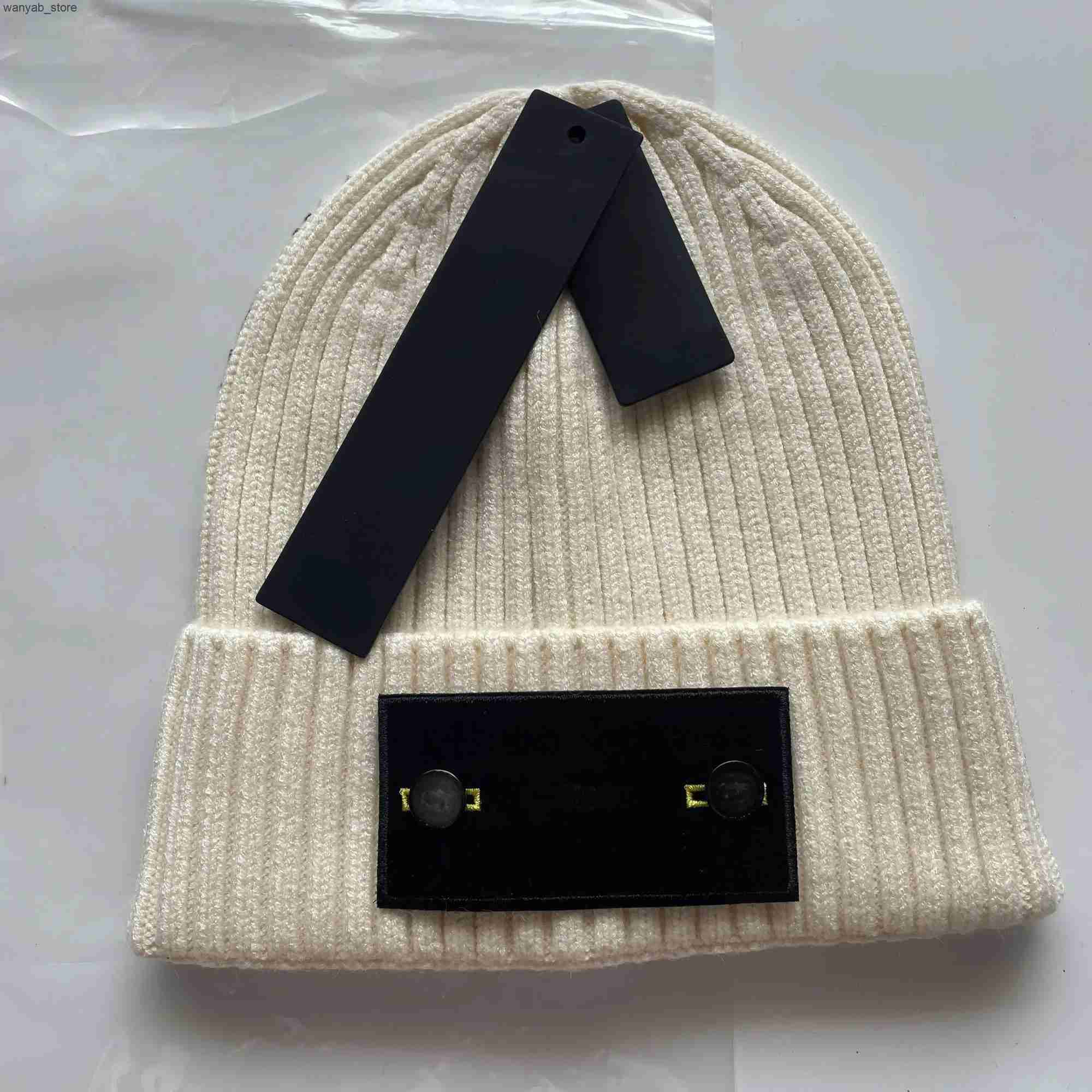Beanie/Skull Caps 2024 Winter New Y2K Hip Hop Street Mens and Womens Universal Warm Hoodie Wool Knitted Hat L240910